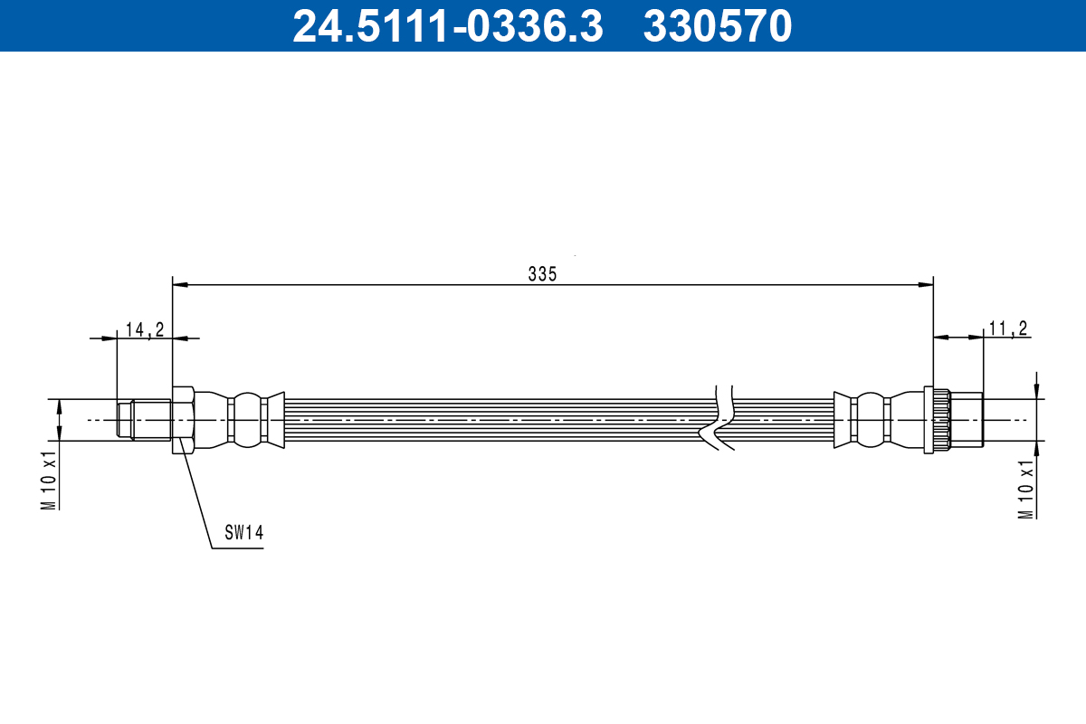 Flessibile del freno ATE 330570