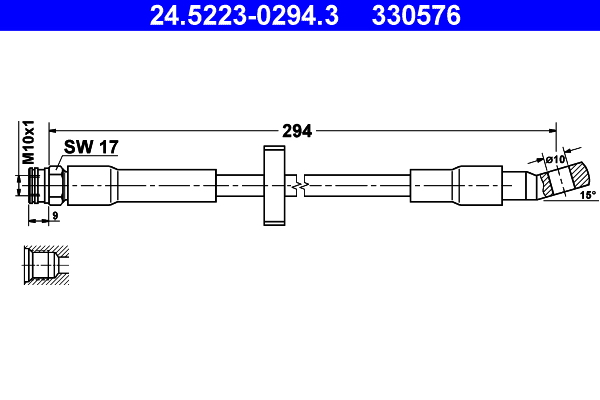 Flessibile del freno ATE 330576