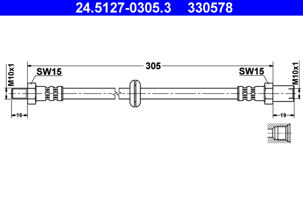 Flessibile del freno ATE 330578