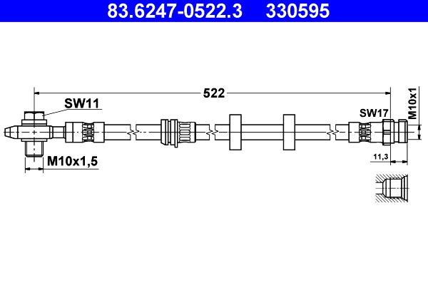 Flessibile del freno ATE 330595