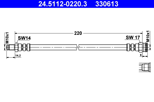 Flessibile del freno ATE 330613