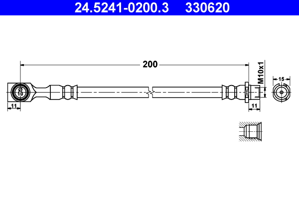 Flessibile del freno ATE 330620