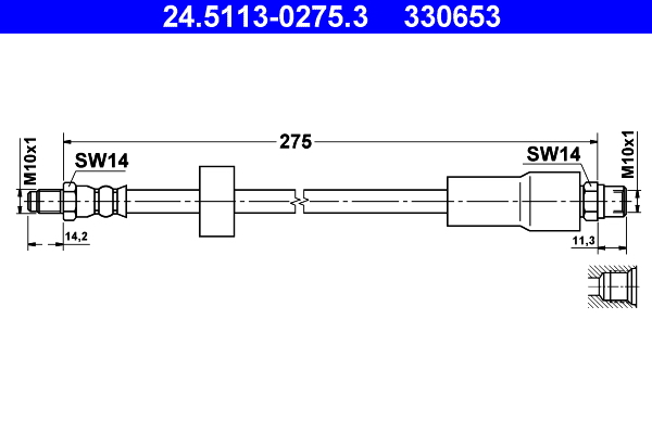 Flessibile del freno ATE 330653