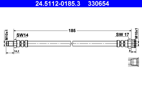 Flessibile del freno ATE 330654