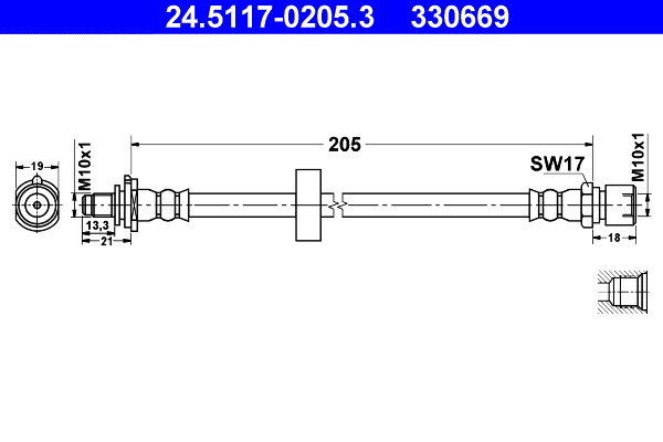 Flessibile del freno ATE 330669