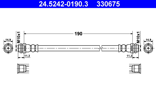 Flessibile del freno ATE 330675