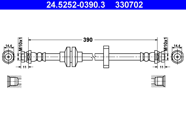 Flessibile del freno ATE 330702