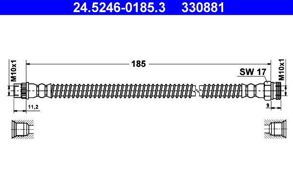 Flessibile del freno ATE 330881
