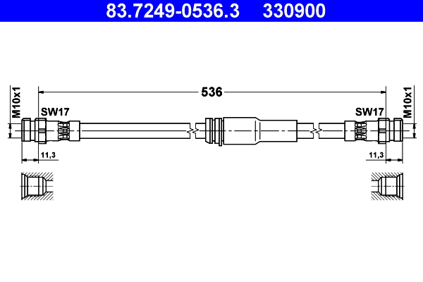 Flessibile del freno ATE 330900
