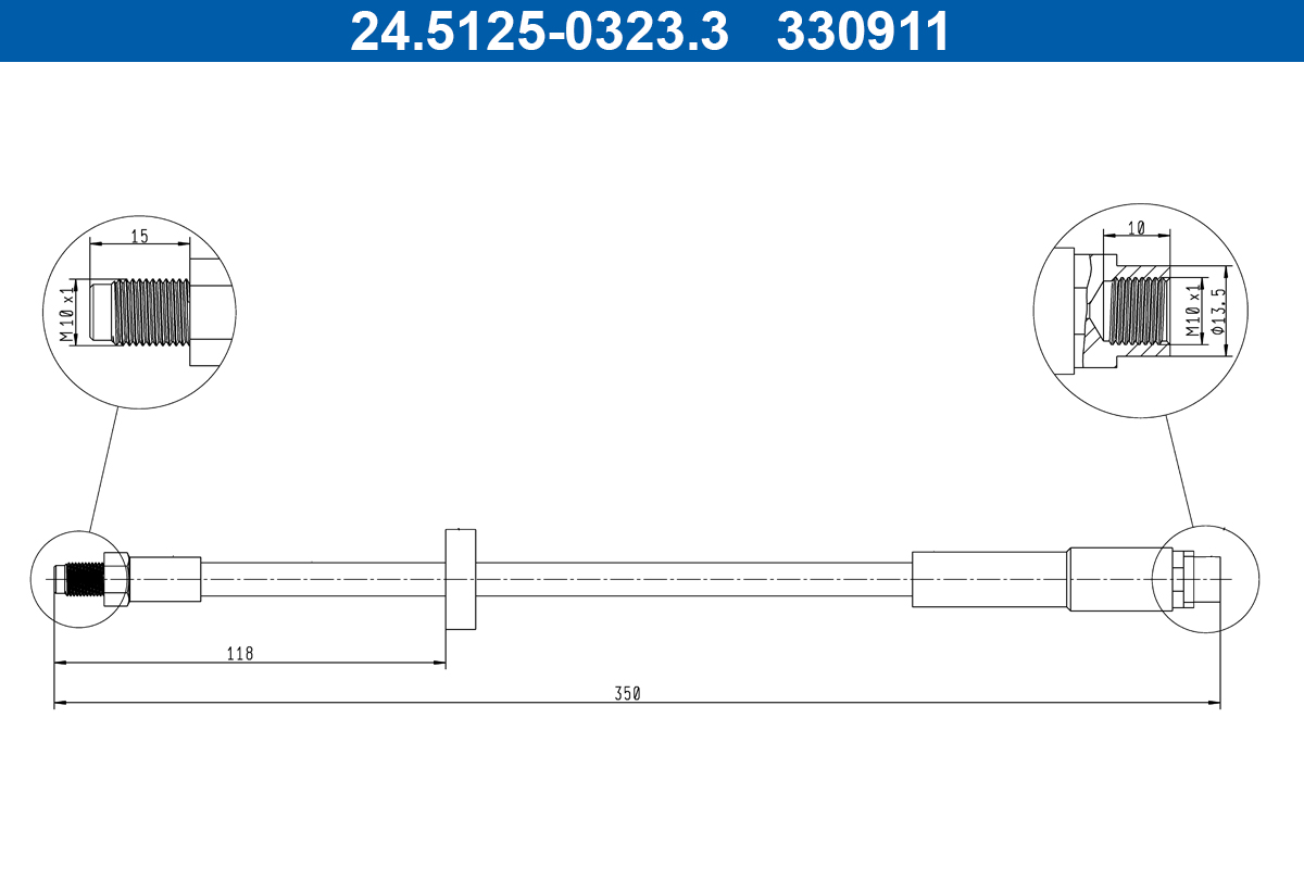 Flessibile del freno ATE 330911