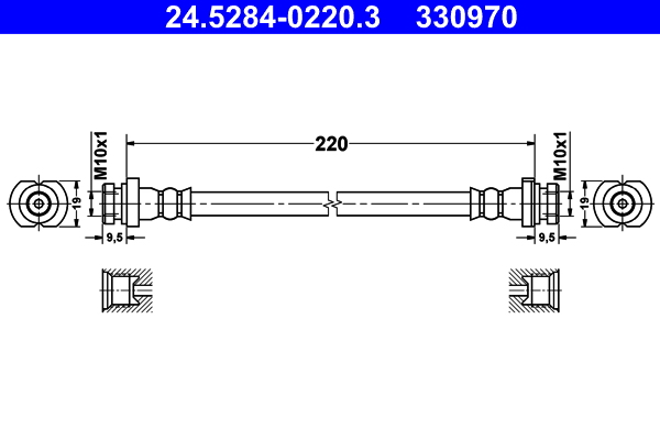 Flessibile del freno ATE 330970