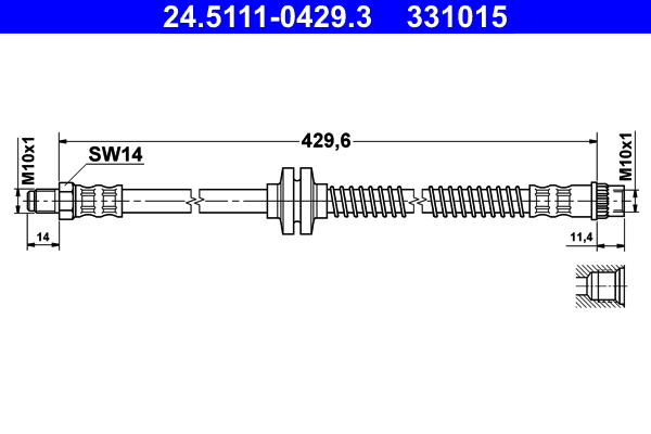Flessibile del freno ATE 331015