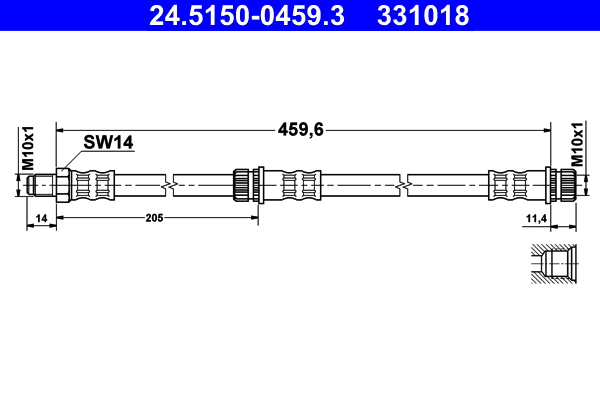 Flessibile del freno ATE 331018