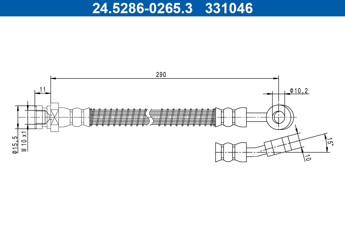 Flessibile del freno ATE 331046