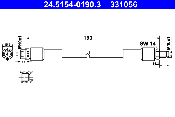Flessibile del freno ATE 331056