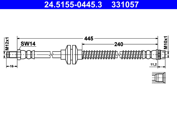 Flessibile del freno ATE 331057