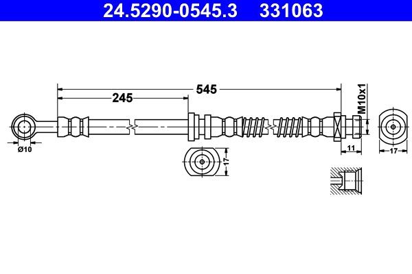 Flessibile del freno ATE 331063