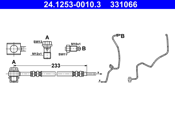 Flessibile del freno ATE 331066