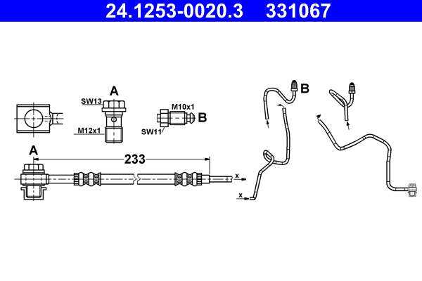Flessibile del freno ATE 331067