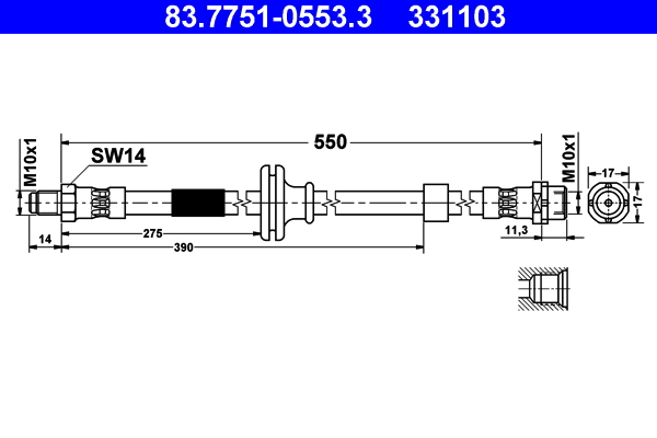 Flessibile del freno ATE 331103