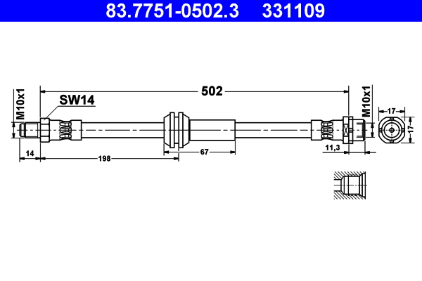 Flessibile del freno ATE 331109