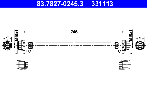 Flessibile del freno ATE 331113