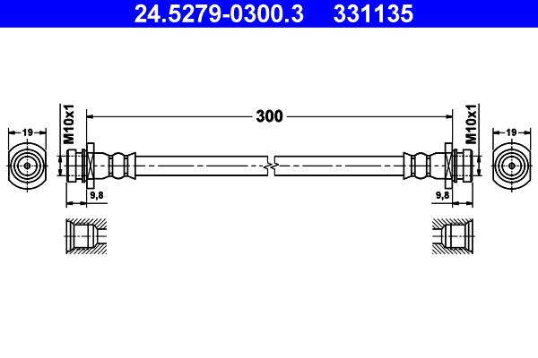 Flessibile del freno ATE 331135