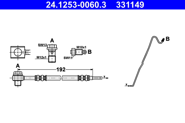Flessibile del freno ATE 331149