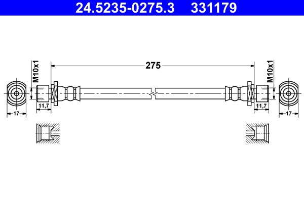 Flessibile del freno ATE 331179