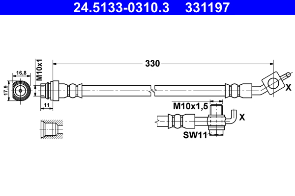 Flessibile del freno ATE 331197
