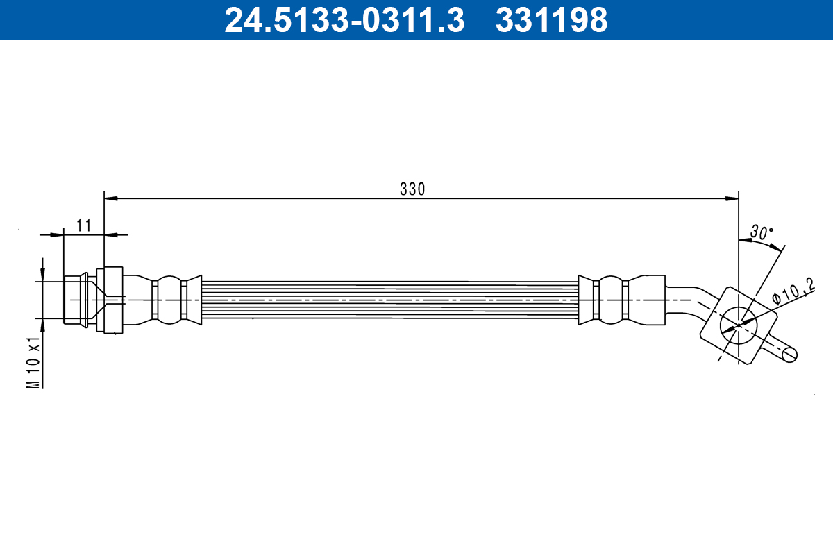 Flessibile del freno ATE 331198
