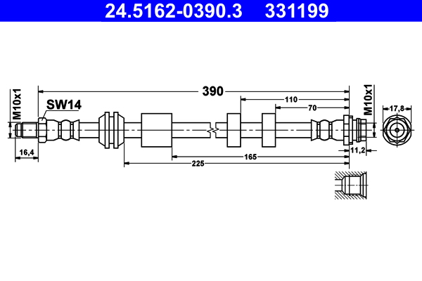 Flessibile del freno ATE 331199