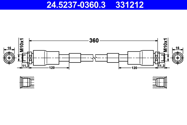 Flessibile del freno ATE 331212