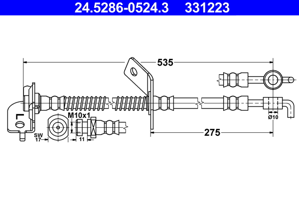 Flessibile del freno ATE 331223