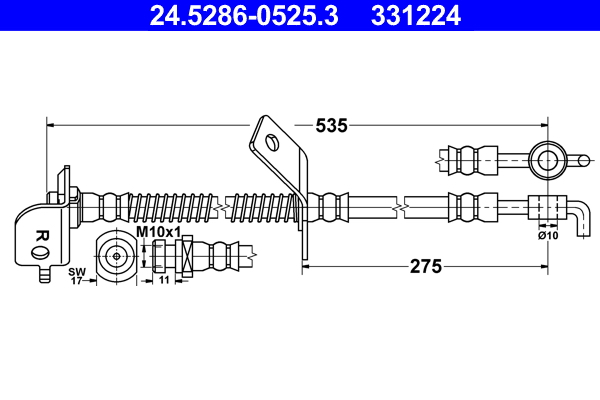 Flessibile del freno ATE 331224