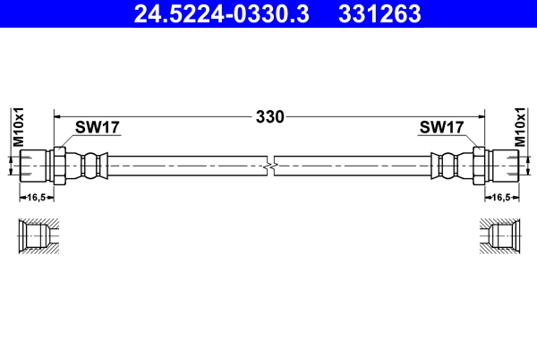 Flessibile del freno ATE 331263