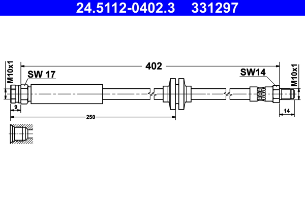 Flessibile del freno ATE 331297