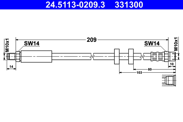 Flessibile del freno ATE 331300