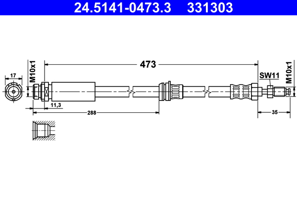 Flessibile del freno ATE 331303