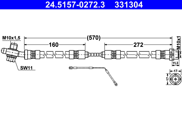 Flessibile del freno ATE 331304