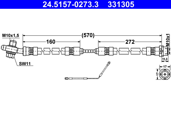 Flessibile del freno ATE 331305