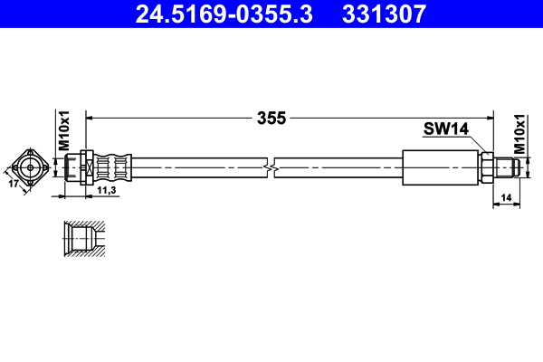 Flessibile del freno ATE 331307