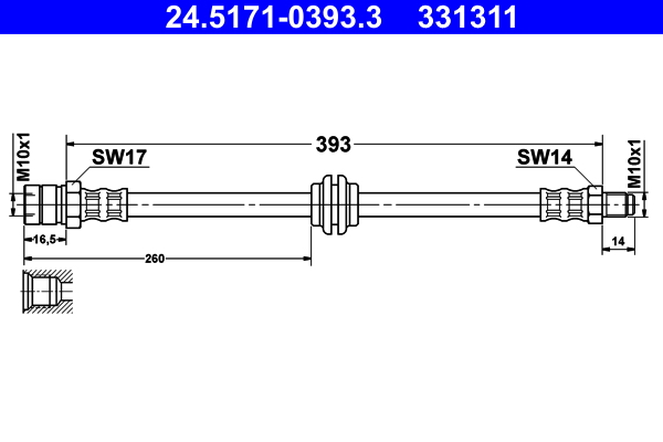 Flessibile del freno ATE 331311