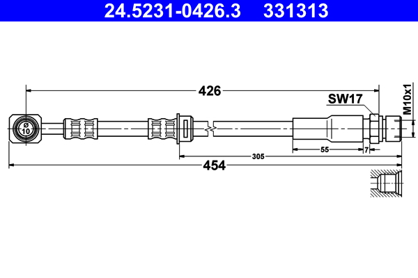 Flessibile del freno ATE 331313