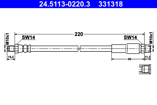 Flessibile del freno ATE 331318
