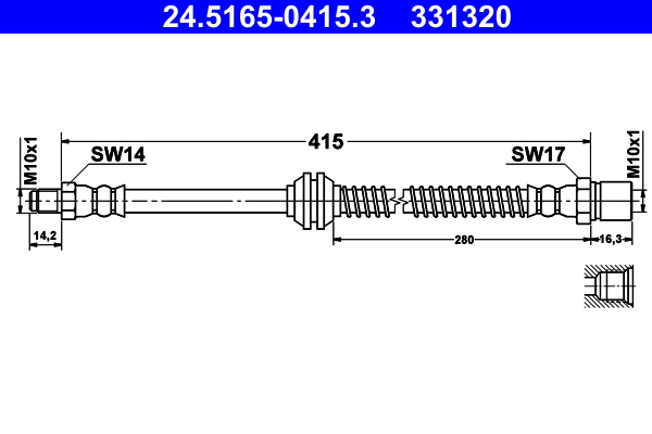 Flessibile del freno ATE 331320