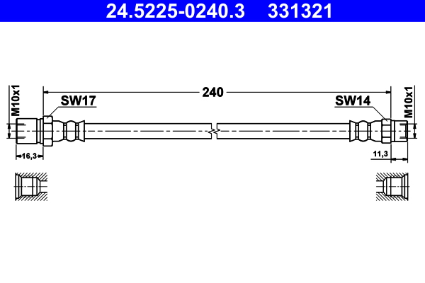 Flessibile del freno ATE 331321