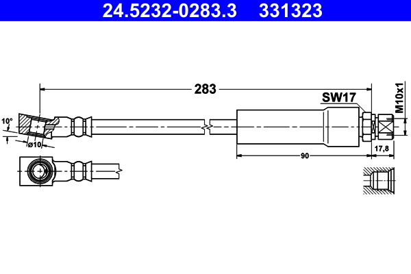 Flessibile del freno ATE 331323
