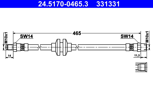 Flessibile del freno ATE 331331