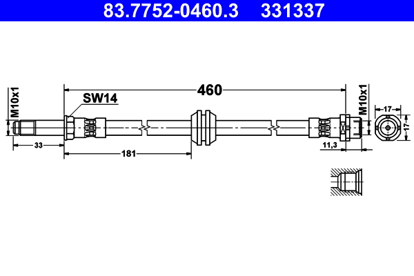 Flessibile del freno ATE 331337